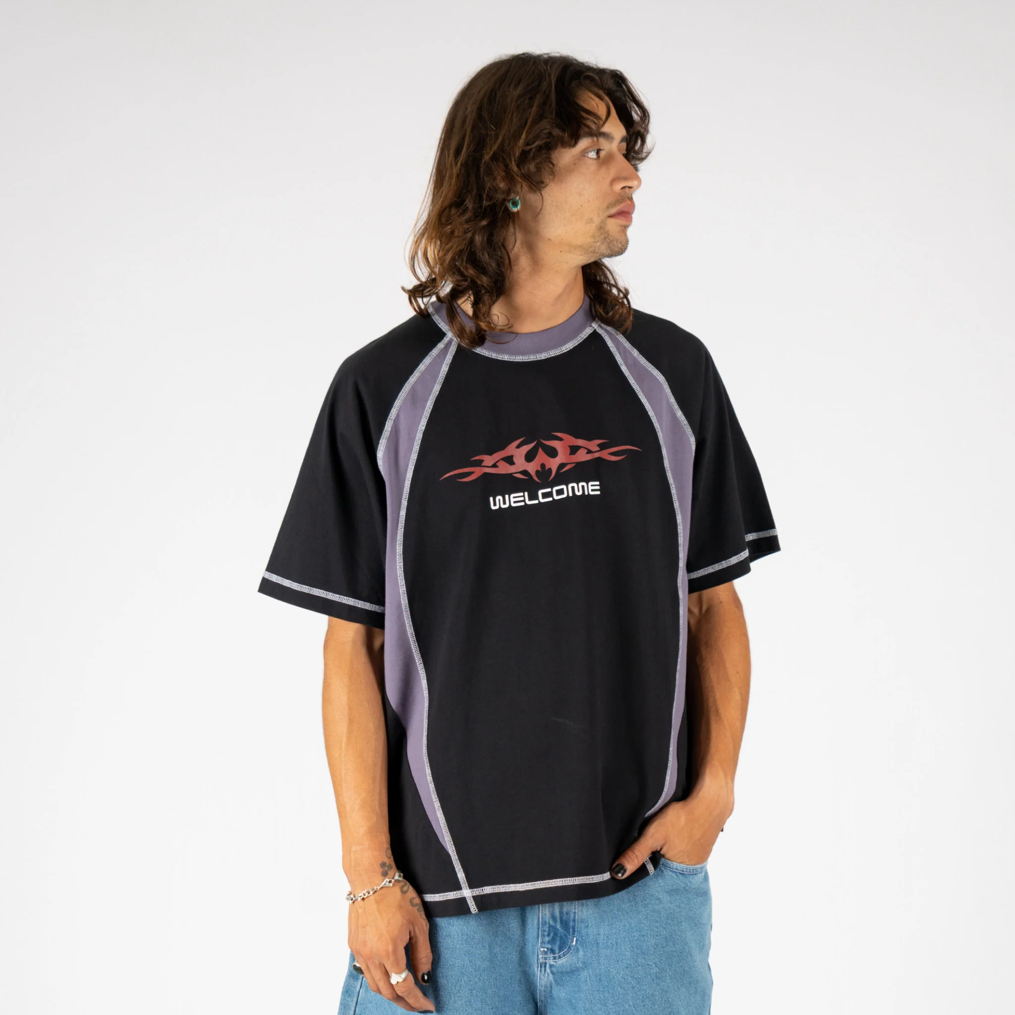 Rash Boxy Paneled Tee - Image 4